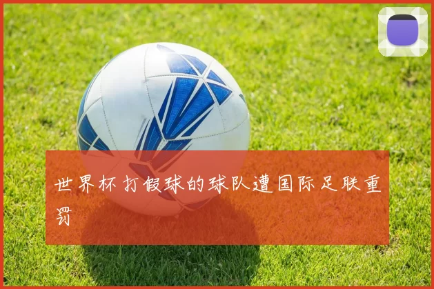 世界杯打假球的球队遭国际足联重罚