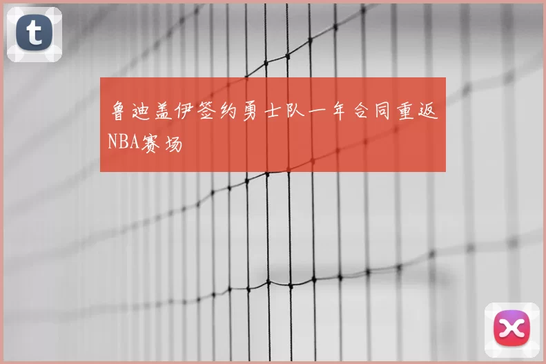 鲁迪盖伊签约勇士队一年合同重返NBA赛场