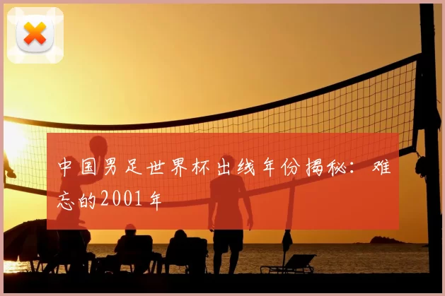 中国男足世界杯出线年份揭秘:难忘的2001年